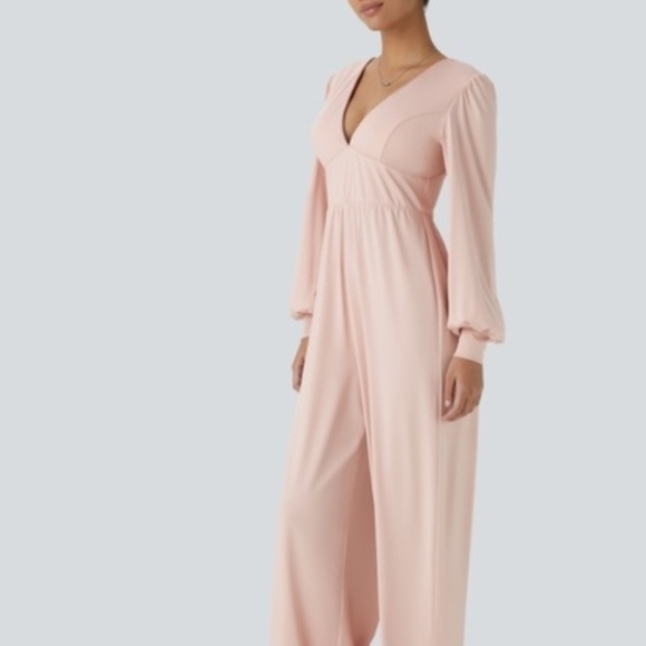 HALARA Pants - HALARA Blush Long Sleeve Jumpsuit